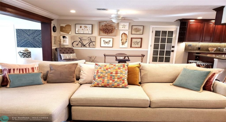 comfy L shaped couch