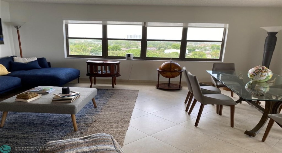 side view on living room