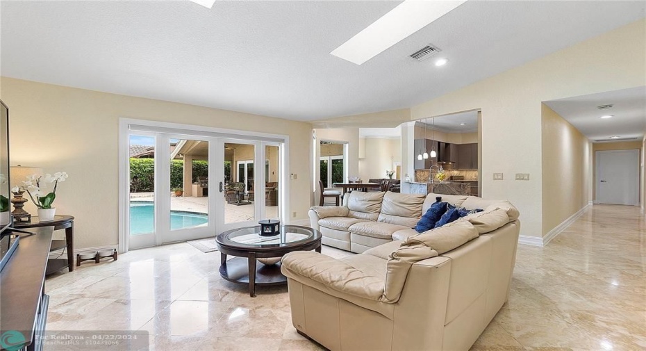 Marble flooring in all living areas