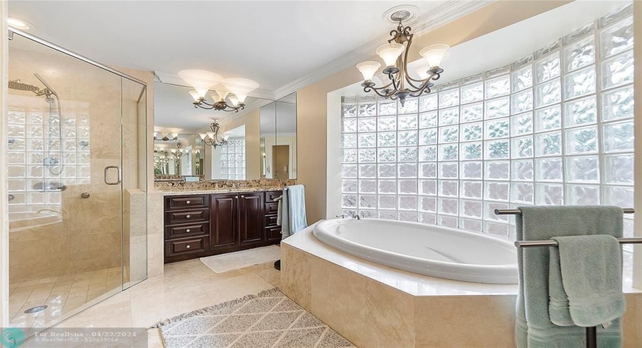 His and her separate sinks.