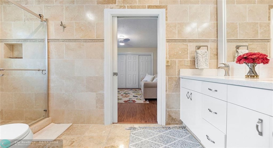 Jack and Jill bathroom.