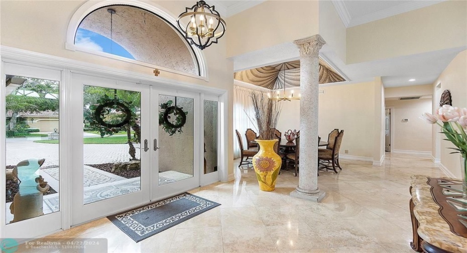 Marble flooring in all living areas.