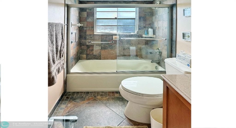 Beautifully Updated Primary Bath w/ Window.