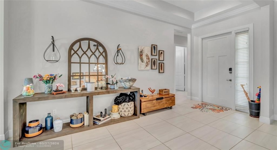 Tile throughout the home. No Carpet