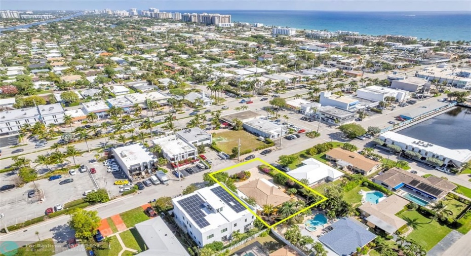 Birdseye View looking NE towards the Ocean.