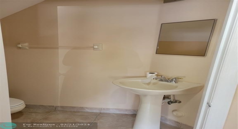 Half bathroom downstairs
