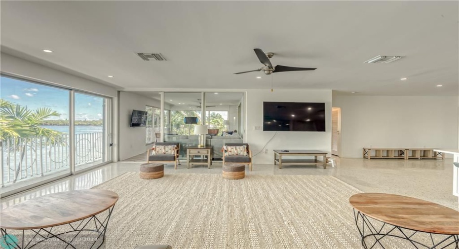 view from living to enclosed patio
