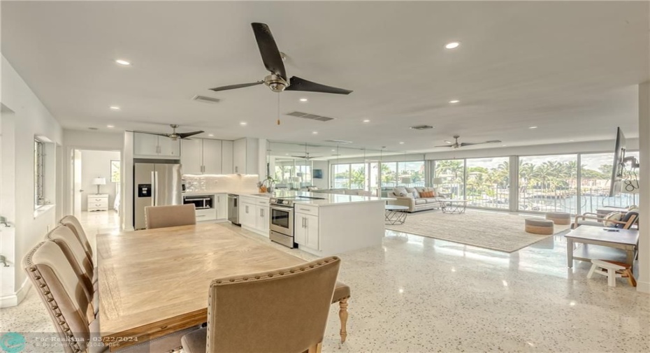 open living / dining / kitchen