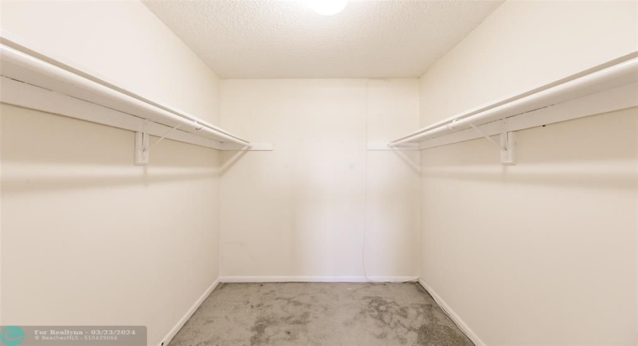 Large walk in closet in primary suite