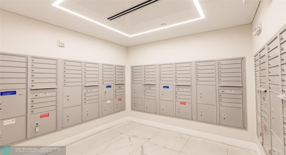 Newly renovated mail room