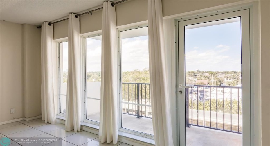Great views and an open balcony