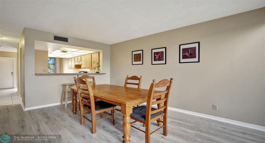 Open Dining/Living Concept.