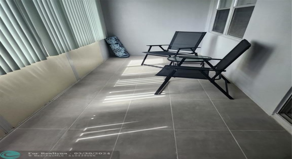 tiled patio