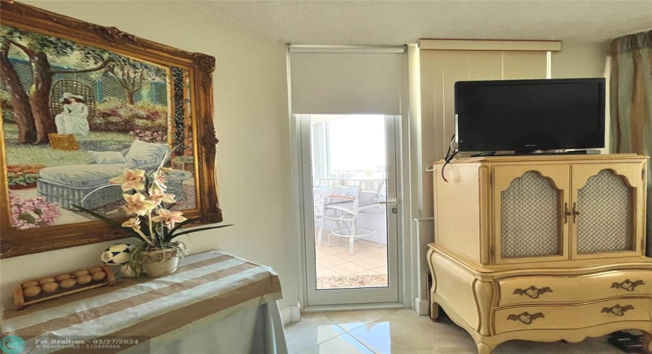 Door to Balcony from Main Bedroom