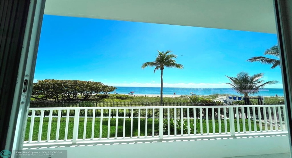 Beach view from common room