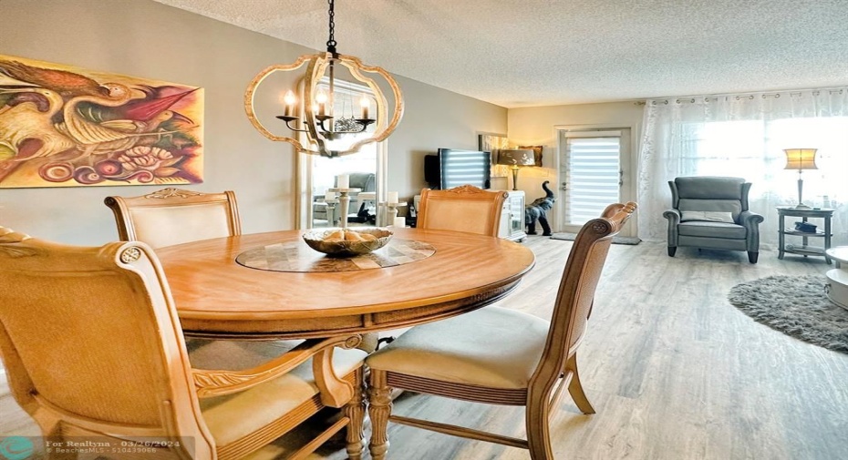 Dining Area is Part of Bright Living Space.