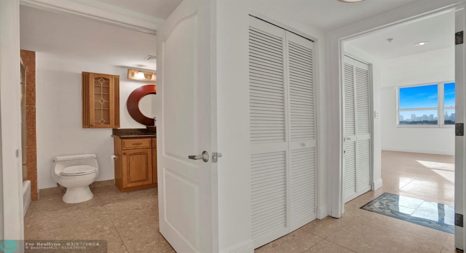 Linen Closet and Walk-in Closet
