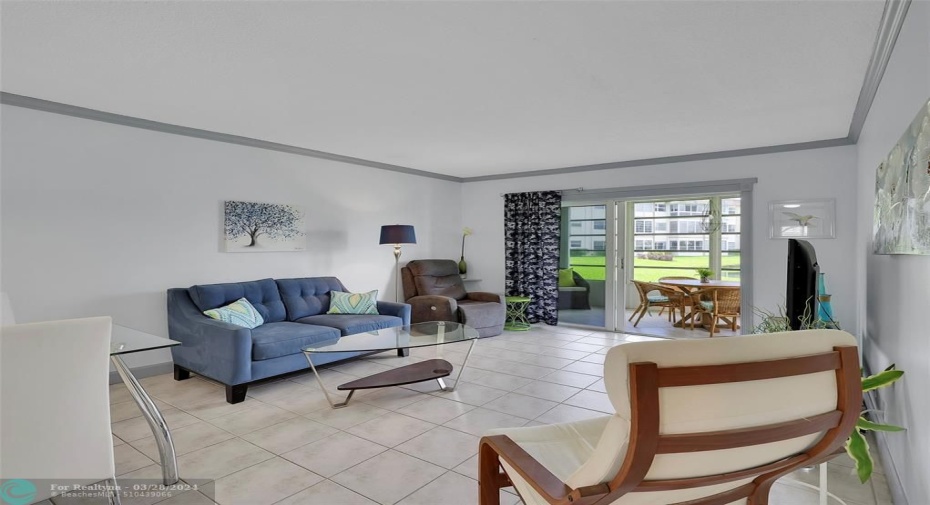 Open to Florida room, beautiful garden view