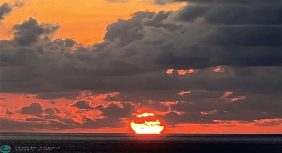 From your balcony - sunrise over the ocean