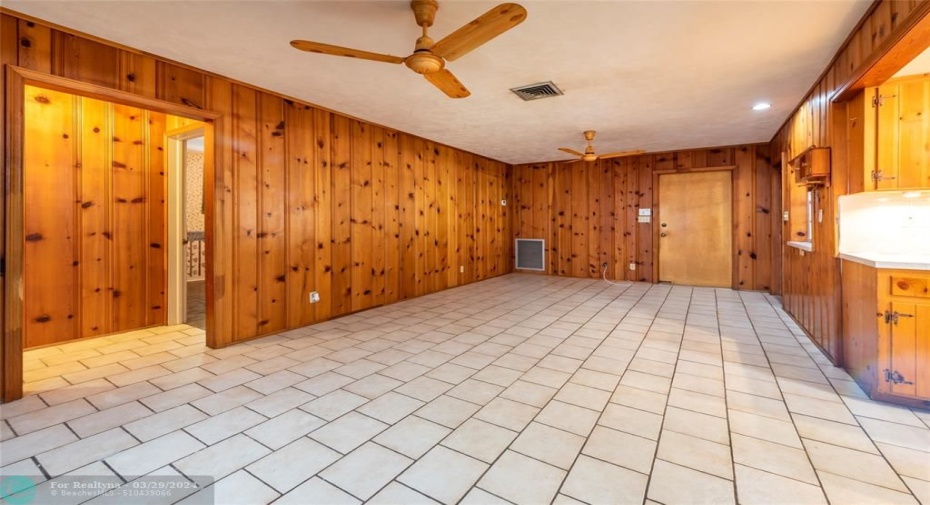 /large Den with access to other 2 bedrooms and bath