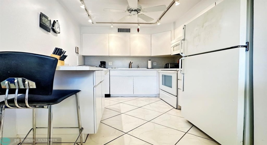 Track Lighting & Ceiling Fan
