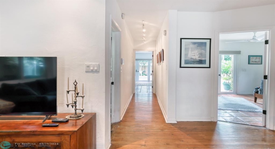 2nd bedroom on the right, primary down the hall