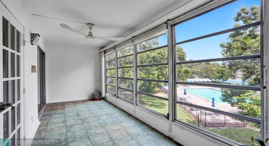 Florida Room overlooking pool