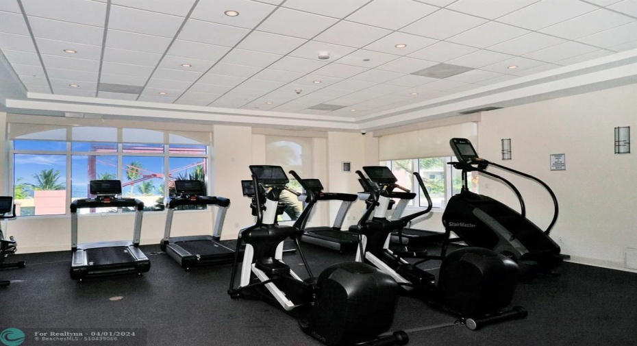 2 story gym with cardio on top