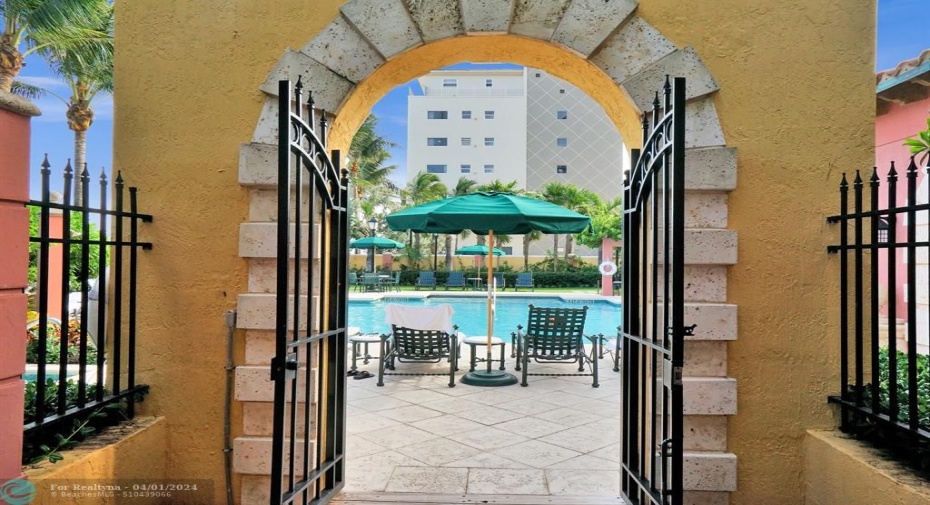 The pool has attendants who will set up chairs for you!