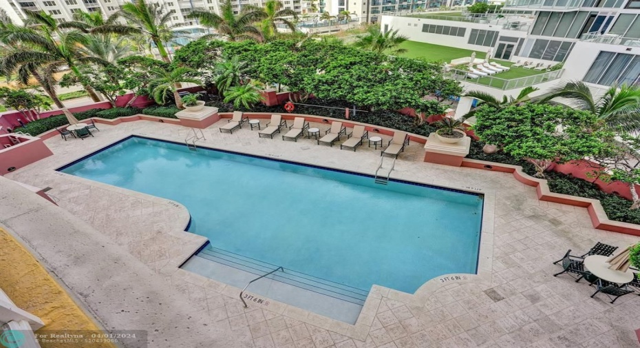 This pool is by the North building. Great for laps or some privacy