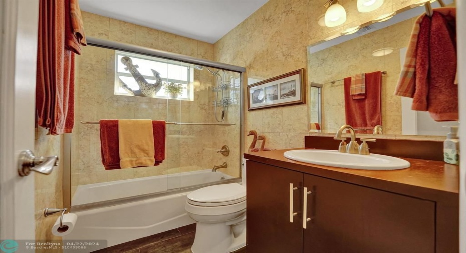 Your second bathroom. This one has a tub.