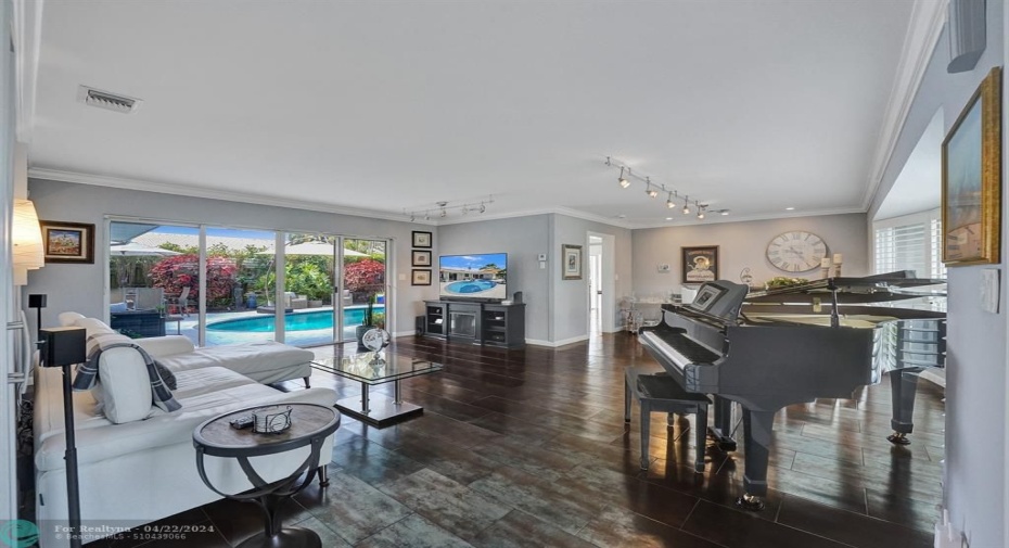 Imagine sitting in your living room and looking into your private backyard.