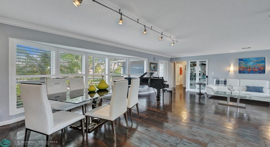 Dinning area with plenty of natural light.