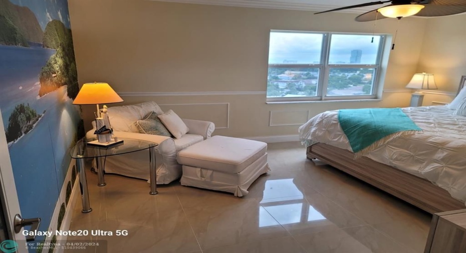 Sitting area in bedroom