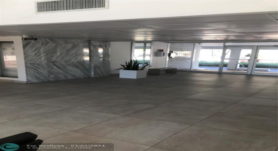 Front door entrance to lobby