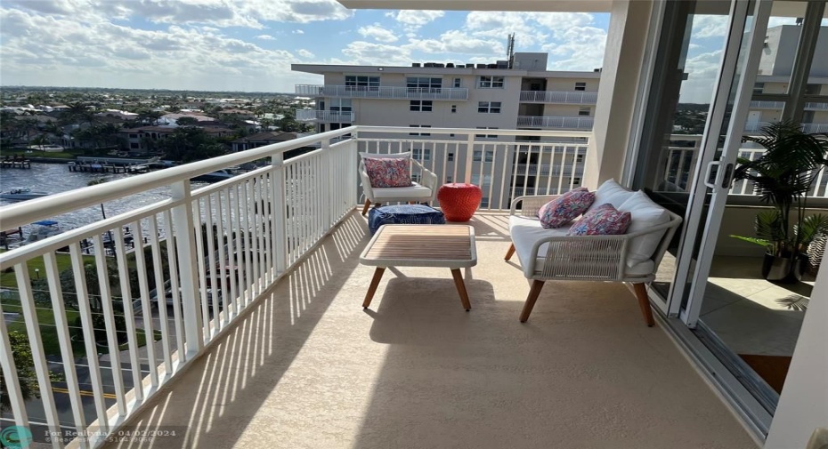 West side of balcony you have A1A and the intracoastal