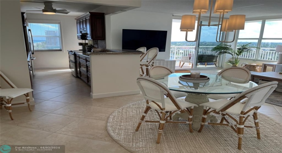 From entry to living, dining & kitchen