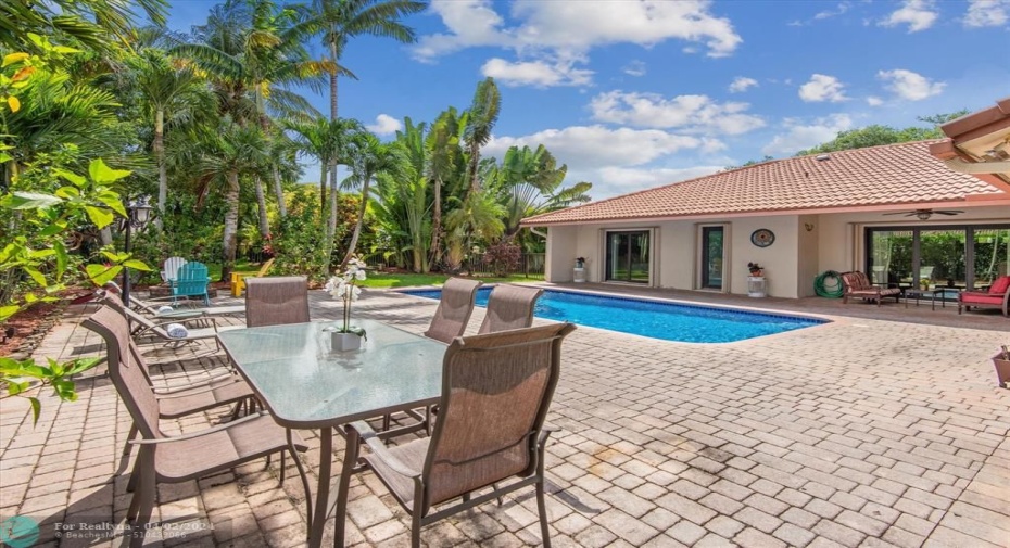 Back deck with pool