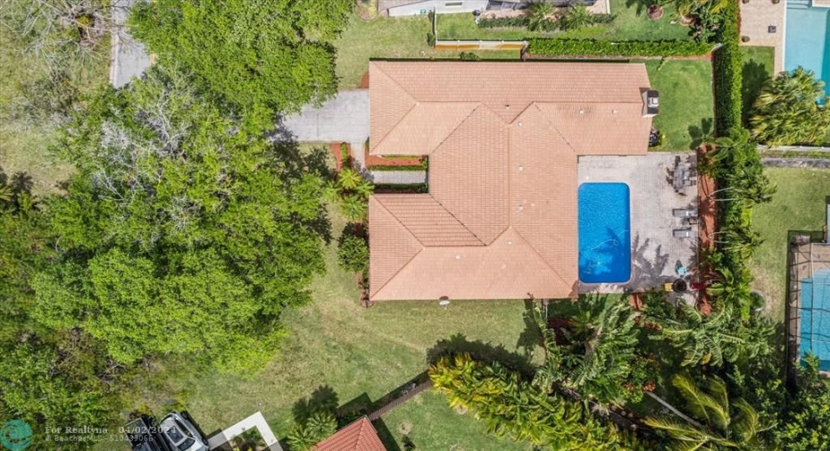 Aerial view of home