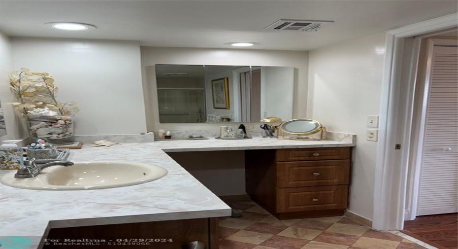 Great counter space in the master bathroom!