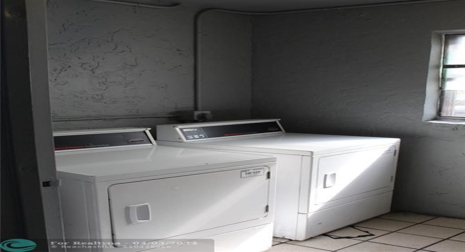 communal laundry on every floor
