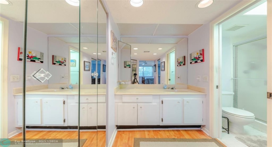 Main Bathroom with lots of closet space