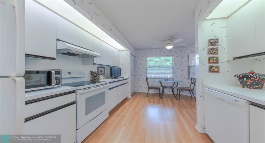 Kitchen with lots of storage space and pantry