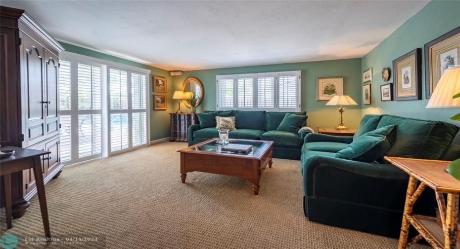 Family room/den opens to patio/poo