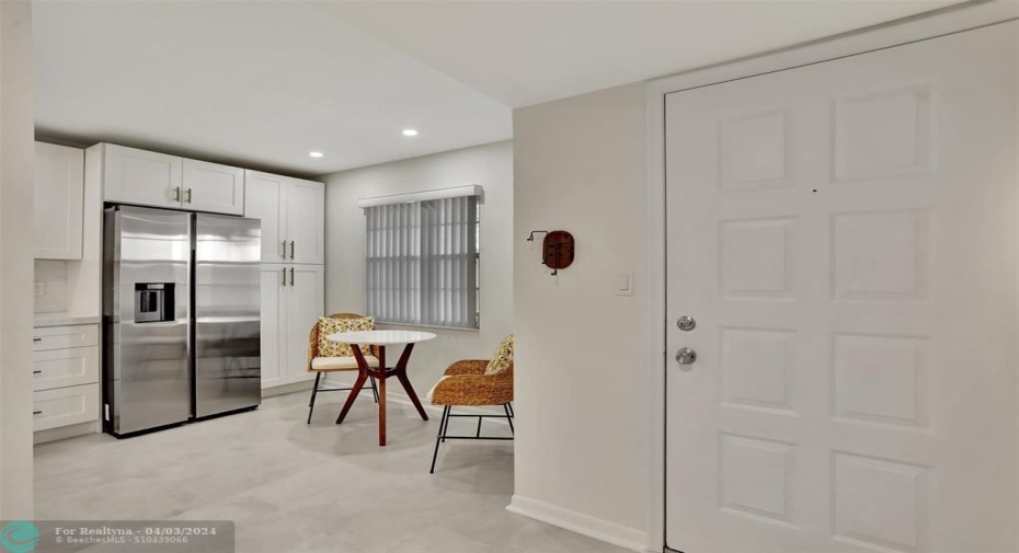 kitchen and front door