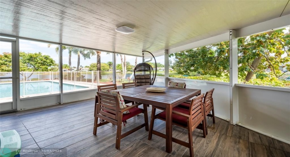 Oversized Covered Patio on water