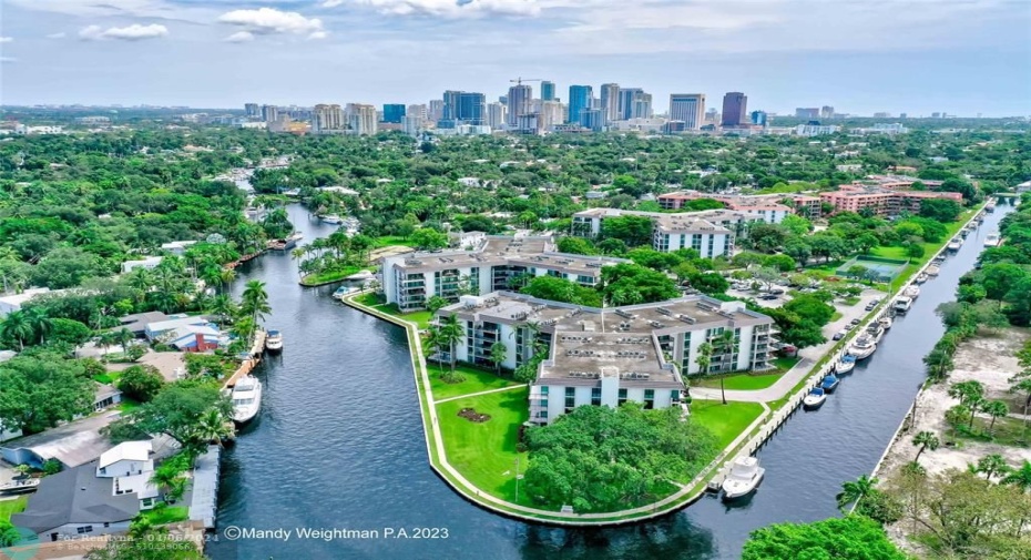 River Reach Island looking East toward Downtown