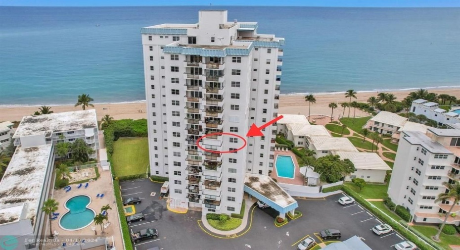 Location of unit #808 facing A1A