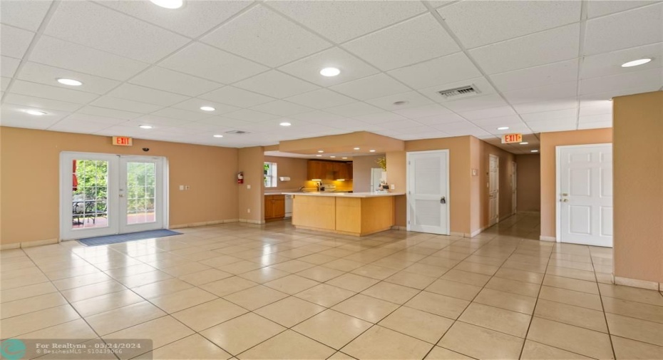 Clubhouse with kitchen area