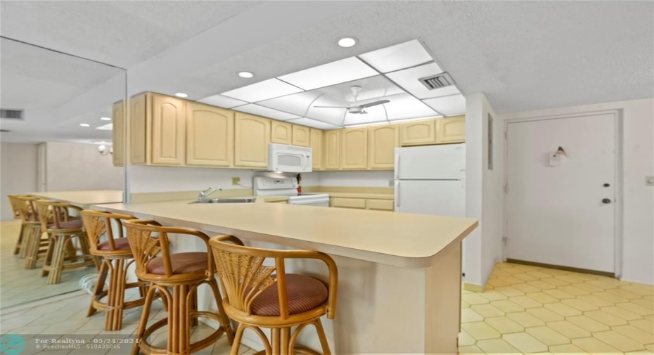 Looking into kitchen from living area